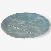 Caribische Abstracte waterblauwe Natuur Papieren Bordje (Gekanteld)