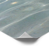 Caribische Abstracte waterblauwe Natuur Poster (Hoek)