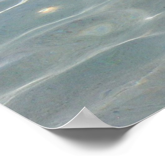 Caribische Abstracte waterblauwe Natuur Poster (Hoek)