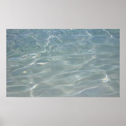 Caribische Abstracte waterblauwe Natuur Poster (Voorkant)
