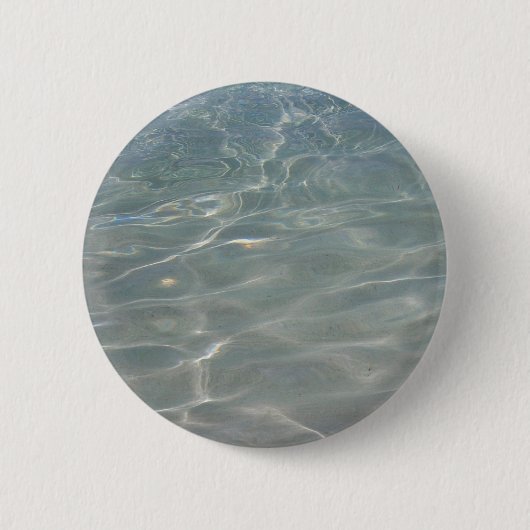 Caribische Abstracte waterblauwe Natuur Ronde Button 5,7 Cm (Voorkant)