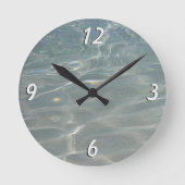 Caribische Abstracte waterblauwe Natuur Ronde Klok (Voorkant)