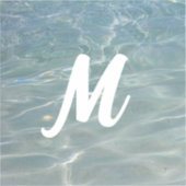 Caribische Abstracte waterblauwe Natuur Sticker (Voorkant)