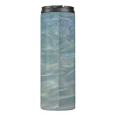 Caribische Abstracte waterblauwe Natuur Thermosbeker (Achterkant)