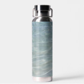 Caribische Abstracte waterblauwe Natuur Waterfles (Achterkant)