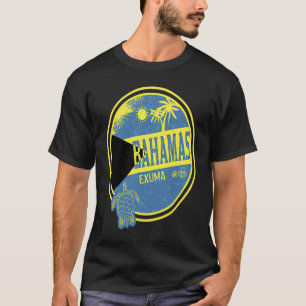 Caribische Bahama's Exuma Vintage Vakantie Tropisc T-shirt