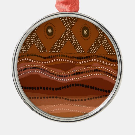 Caribische Batik - Klein Metalen Ornament (Voorkant)