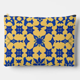 Caribische Blauwe Gouden Tegel Motief Patroon Azul Etui