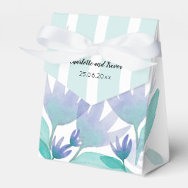 Caribische Blauwe Groene Aquarel Bloemen Oceaan Bedankdoosjes
