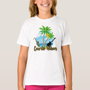 Caribische bloemen - Kind Basic T-shirt