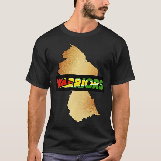 Caribische cricket Guyana Warriors Guyanese cricke T-shirt (Voorkant)