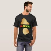 Caribische cricket Guyana Warriors Guyanese cricke T-shirt (Voorkant volledig)