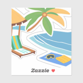 Caribische dagtrip sticker