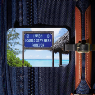 Caribische dromen bagagelabel