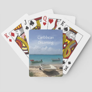 Caribische dromen Bonaire Vissersboten Oceaan  Pokerkaarten