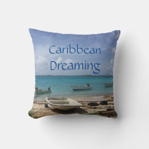 Caribische Droom Bonaire Vissersboten Oceaan Kussen