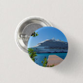 Caribische droom cruise ronde button 3,2 cm (Voorkant /achterkant)