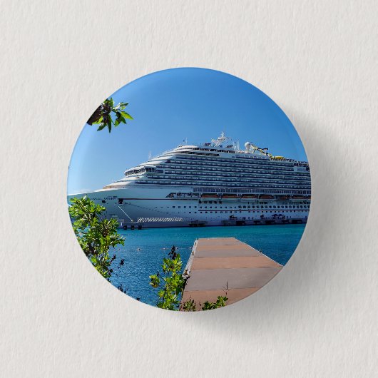 Caribische droom cruise ronde button 3,2 cm (Voorkant)