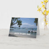 Caribische Eiland Haven Vaderdag Foto Kaart (Gele Bloem)
