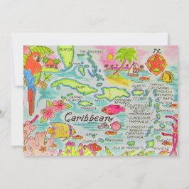 Caribische Eilanden 5x7 kaart grote ansichtkaart