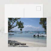 Caribische eilandhaven met strand briefkaart (Voorkant / Achterkant)