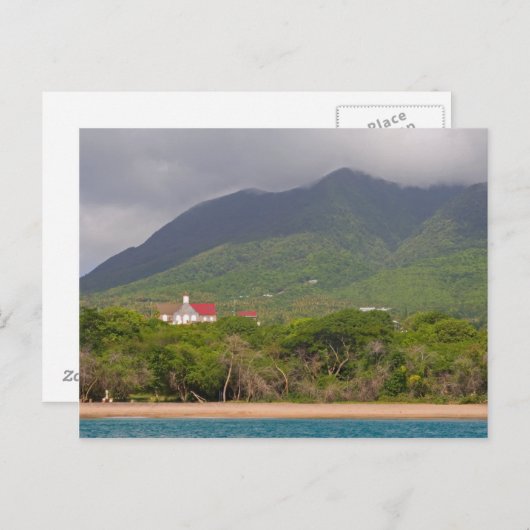 Caribische eilandkust van de Zee Briefkaart (Voorkant / Achterkant)