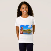 Caribische flamingo in St kitts T-shirt (Voorkant volledig)
