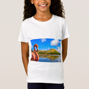 Caribische flamingo in St kitts T-shirt