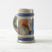 Caribische flamingo liefde hart bierpul (Voorkant links)