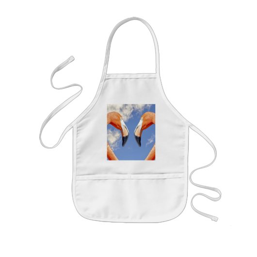 Caribische flamingo liefdeshart kinder schort (Voorkant)