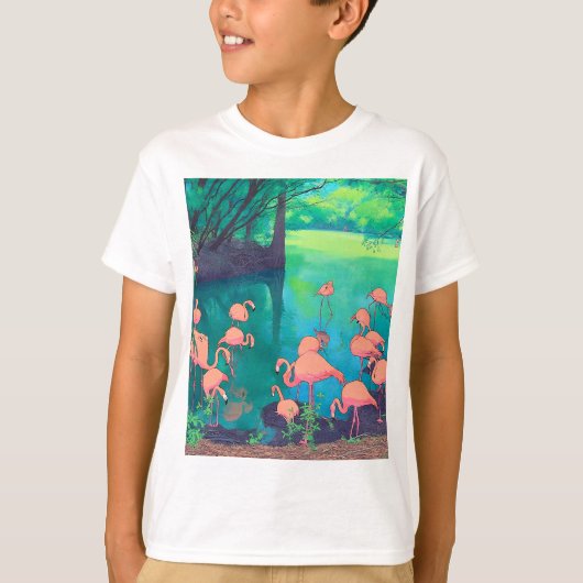 Caribische flamingo t-shirt (Voorkant)