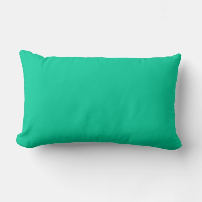 Caribische groene effen kleur kussen (Voorkant)