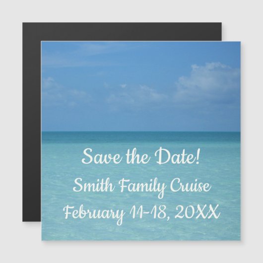 Caribische horizon Save the Date (Voorkant / Achterkant)