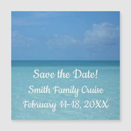 Caribische horizon Save the Date (Voorkant)