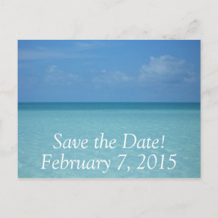 Caribische horizon Save the Date Briefkaart