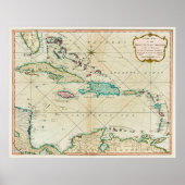  Caribische kaart (1795) Poster (Voorkant)