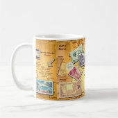 Caribische kaart koffiemok (Links)
