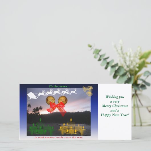Caribische kerstkaart (Staand voorkant)