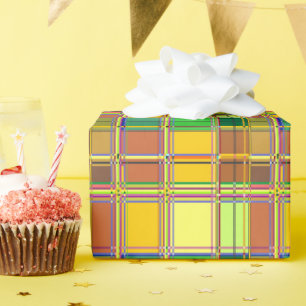 Caribische Kleurrijke Stof Madras Tartan Cadeaupapier
