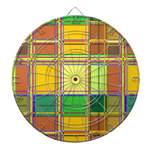 Caribische Kleurrijke Stof Madras Tartan Dartbord