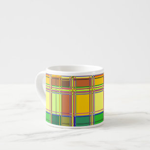 Caribische Kleurrijke Stof Madras Tartan Espresso Kop