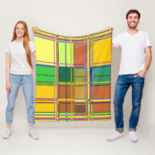 Caribische Kleurrijke Stof Madras Tartan Fleece Deken