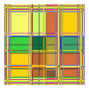 Caribische Kleurrijke Stof Madras Tartan Foto Afdruk