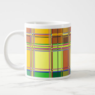 Caribische Kleurrijke Stof Madras Tartan Grote Koffiekop