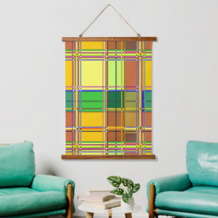 Caribische Kleurrijke Stof Madras Tartan Hangend Wandkleed