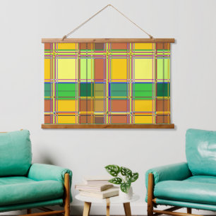 Caribische Kleurrijke Stof Madras Tartan Hangend Wandkleed