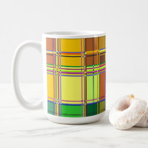 Caribische Kleurrijke Stof Madras Tartan Koffiemok
