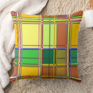 Caribische Kleurrijke Stof Madras Tartan Kussen
