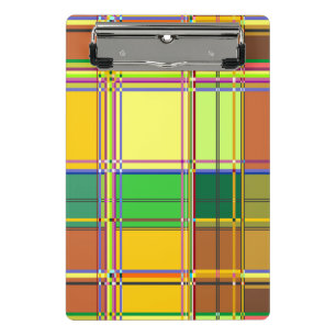 Caribische Kleurrijke Stof Madras Tartan Mini Klembord