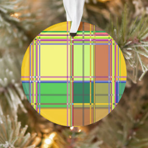 Caribische Kleurrijke Stof Madras Tartan Ornament